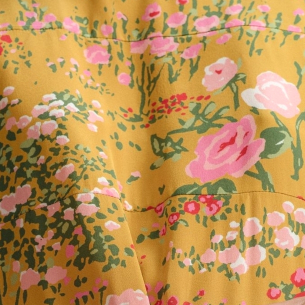 No. 6 Vibrant Yellow Floral Midi Dress - Picture 2 of 16